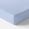 Blaues Frottee-Spannbettlaken