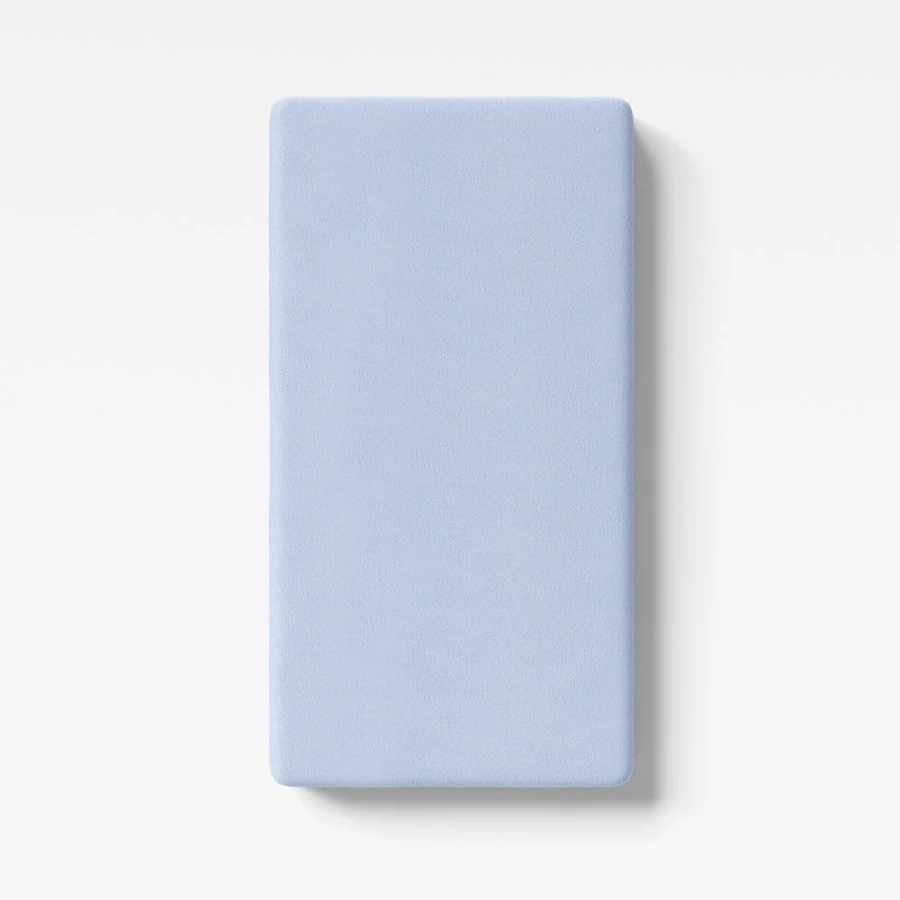 Blaues Frottee-Spannbettlaken