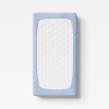 Blaues Frottee-Spannbettlaken
