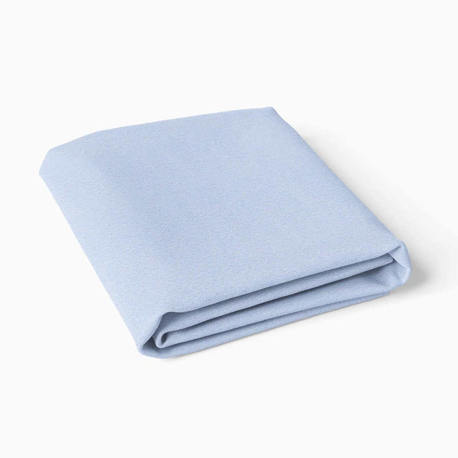 Blaues Frottee-Spannbettlaken