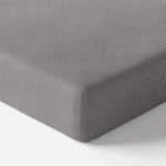 Frottee-Spannbettlaken grau