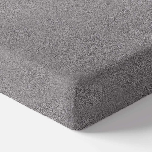 Frottee-Spannbettlaken grau