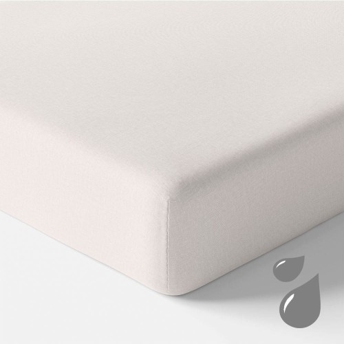 Wasserdichtes Spannbettlaken ecru 120x60