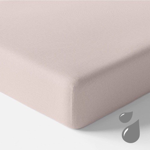 Wasserdichtes Spannbettlaken für Kinder, beige, 120 x 60