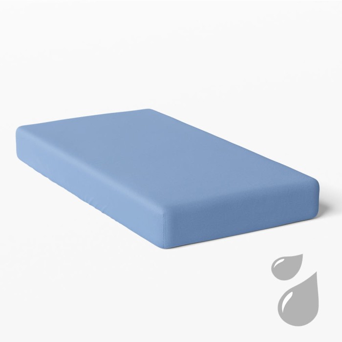 Wasserdichtes Spannbettlaken für Kinder, blau