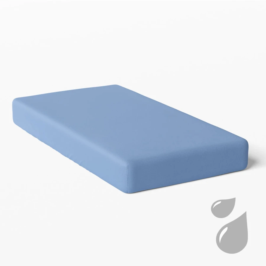 Wasserdichtes Spannbettlaken für Kinder, blau