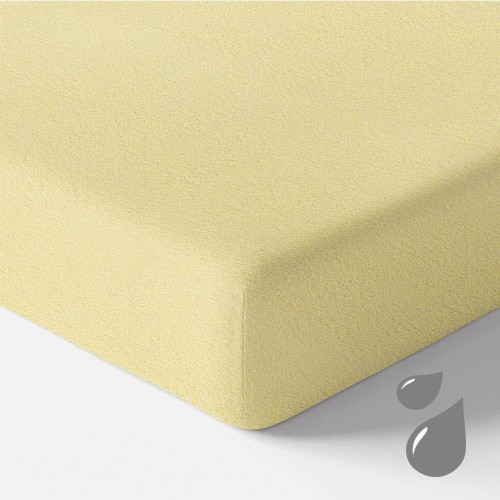 Waterproof frotte sheet yellow 120x60