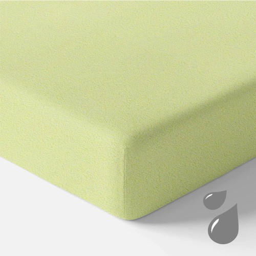 Waterproof frotte sheet green 120x60