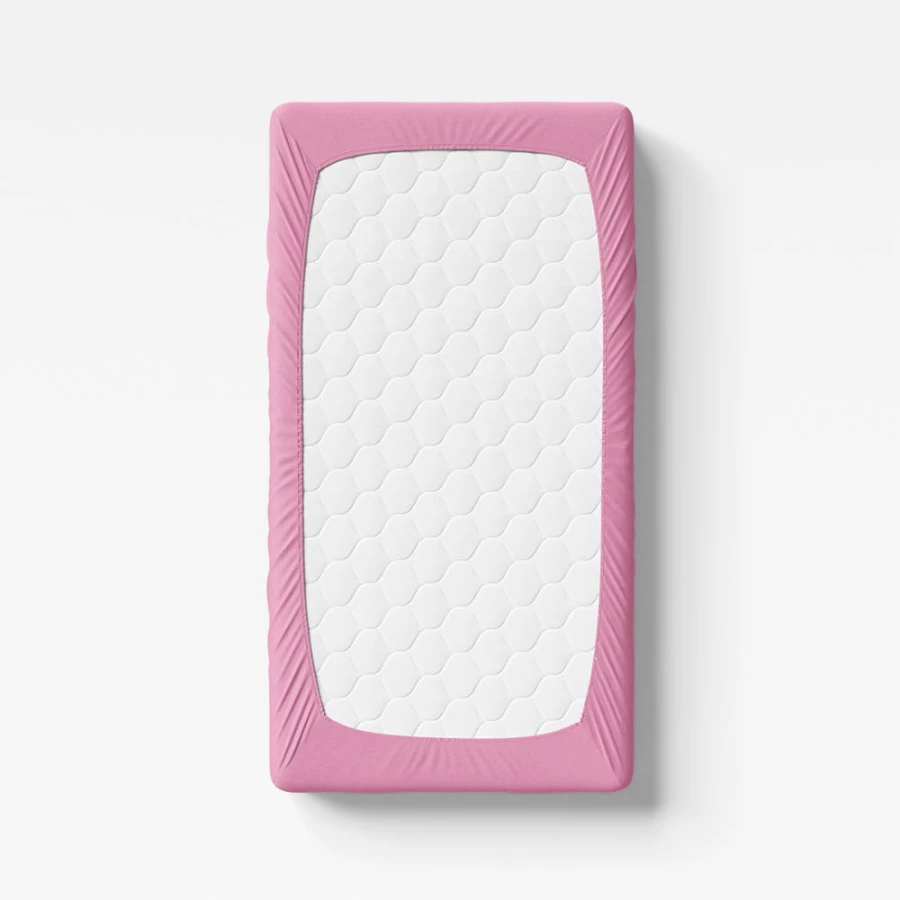 Kinder Spannbettlaken aus Baumwolle, rosa