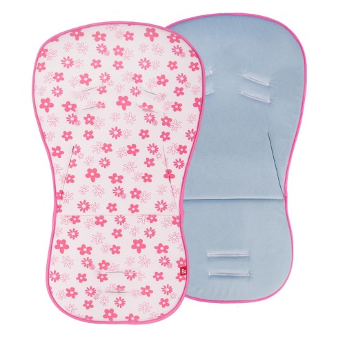 Einlage für Kinderwagen rosa/Blumen