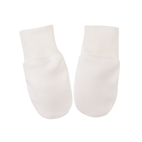 Babyhandschuhe mit Kratzhandschuh, ecru