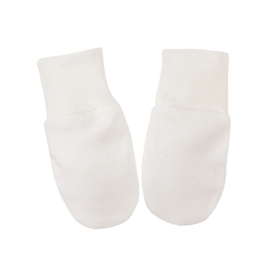 Babyhandschuhe mit Kratzhandschuh, ecru
