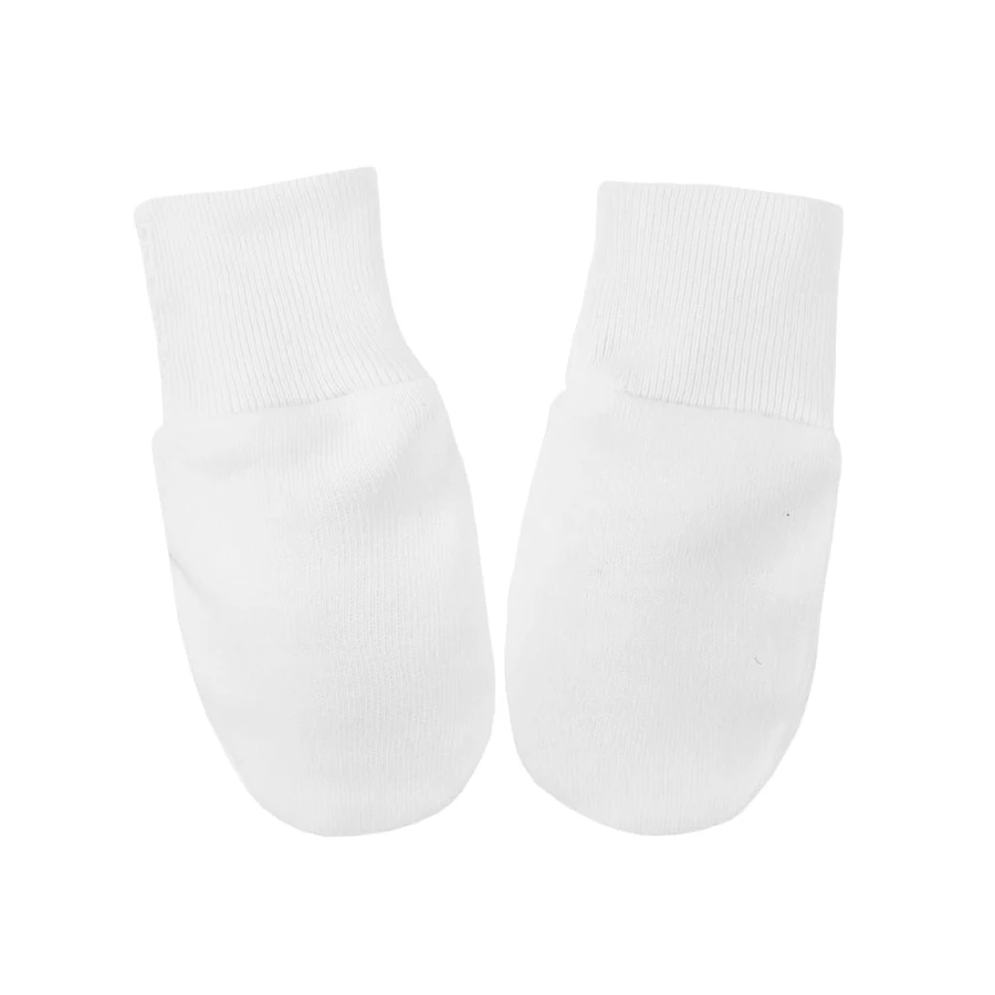 Babyhandschuhe, Kratzhandschuh, weiß