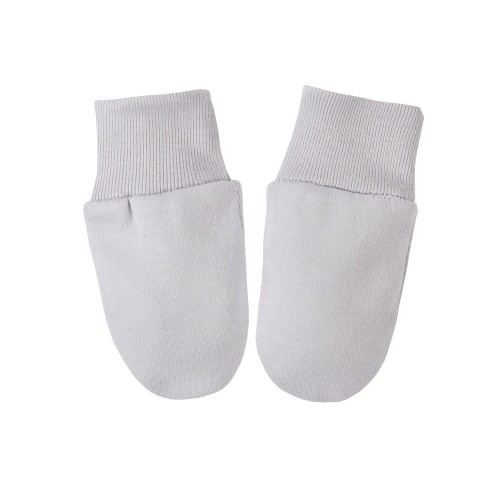 Graue Babyhandschuhe (Kratzhandschuh)