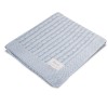 Bambusdecke mit Zopfmuster EEVI hellblau