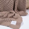 Bambusdecke mit Zopfmuster EEVI beige