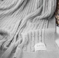 Bamboo blanket EEVI braid gray