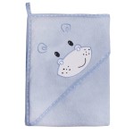 Kapuzenhandtuch blau mit Hippie