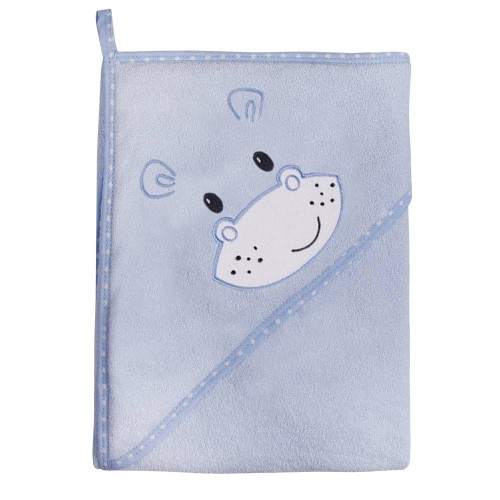 Kapuzenhandtuch blau mit Hippie