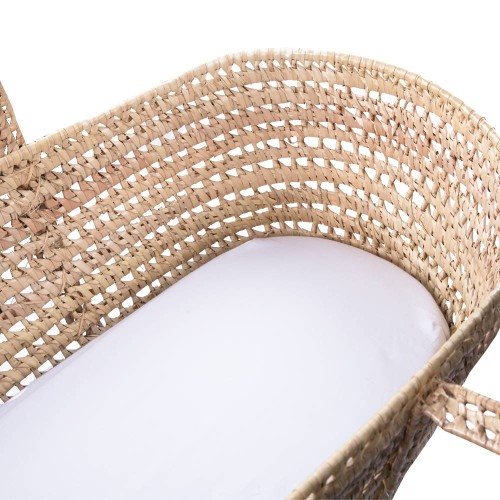 Weißes Spannbettlaken für die Babytragetasche, 35 x 70 cm