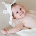 Hooded towel for babies white 100x100