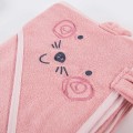 Hooded towel for babies pink 100x100