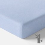 Wasserdichtes Bambus-Babybettlaken, blau, 120 x 60