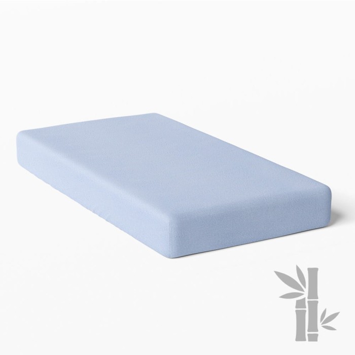 Wasserdichtes Bambus-Babybettlaken, blau