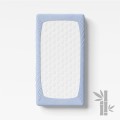 Wasserdichtes Bambus-Babybettlaken, blau