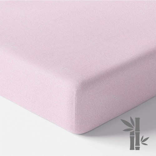 Wasserdichtes Bambus-Babybettlaken, rosa, 120 x 60