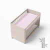Wasserdichtes Bambus-Babybettlaken, rosa