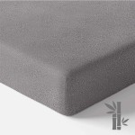 Wasserdichtes Bambus-Spannbetttuch für Kinder, graphitfarben, 120 x 60