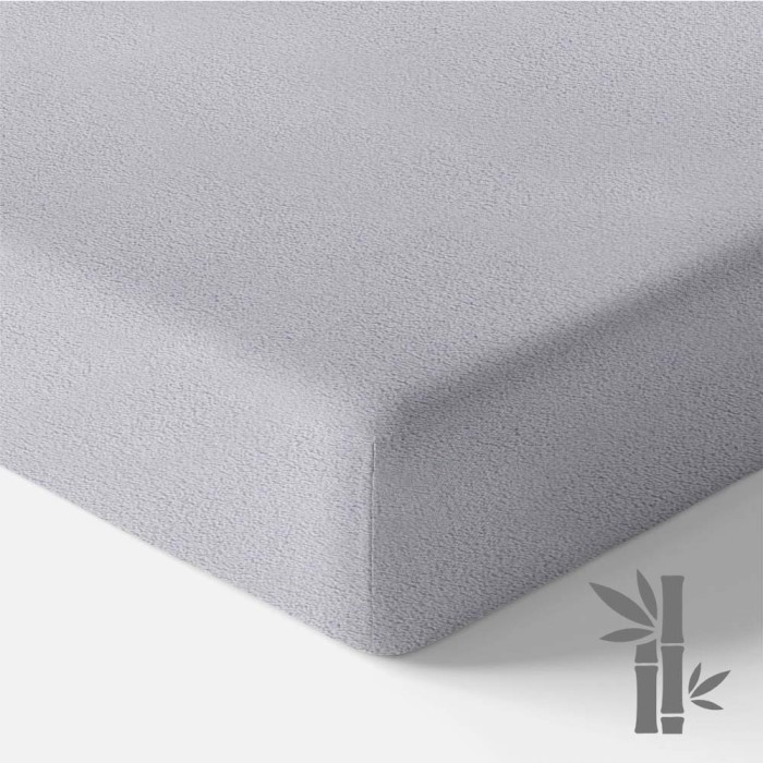 Wasserdichtes Bambus-Baby-Spannbetttuch, grau