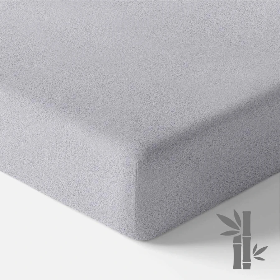 Wasserdichtes Bambus-Baby-Spannbetttuch, grau