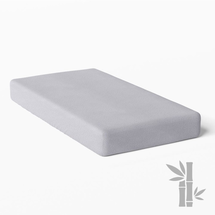 Wasserdichtes Bambus-Baby-Spannbetttuch, grau