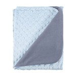 Minky-Decke blau/grau 85x75