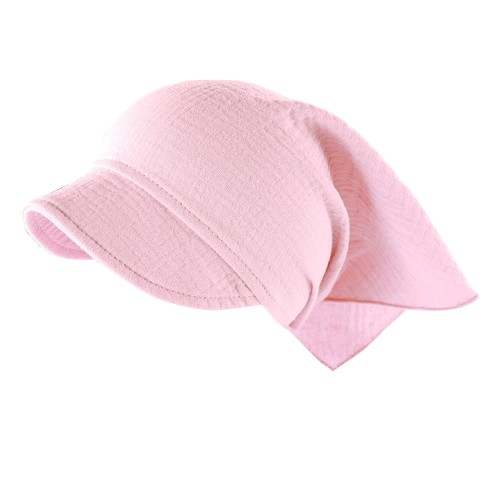 Muslin baby hat pink