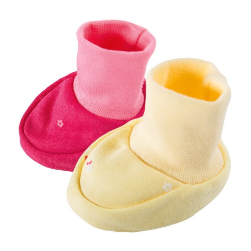 Babyschuhe 0-3 Monate 2er-Pack fuchsia und gelb