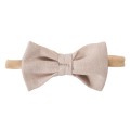 Headband with a bow beige
