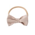 Headband with a bow beige