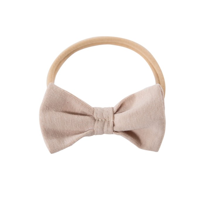 Kinderstirnband mit Schleife, beige