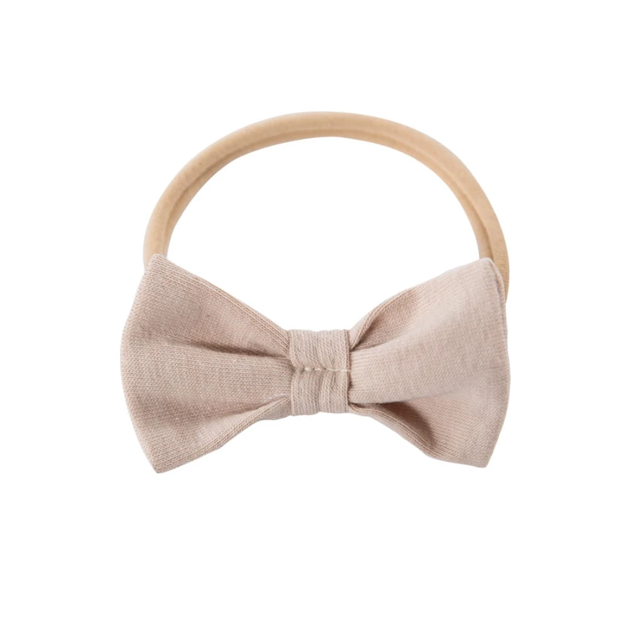 Kinderstirnband mit Schleife, beige