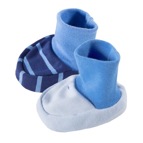Babyschuhe 0-3 Monate 2er-Pack blau und granatrot