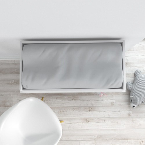 Baumwoll-Wickelauflagenbezug 50 x 70 hellgrau