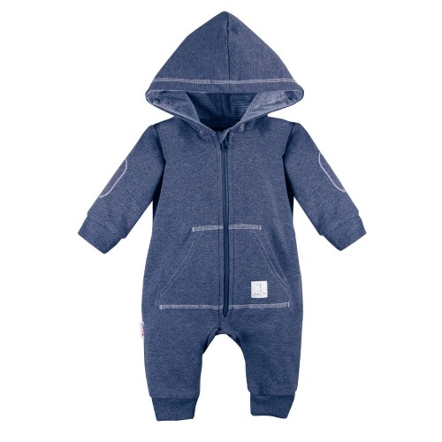 Hooded playsuit UNIQUE navy blue 062