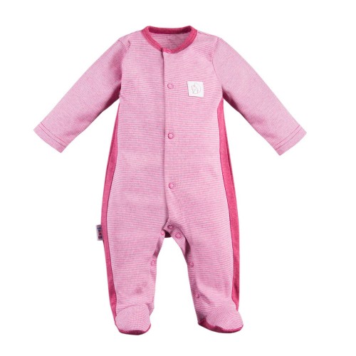 Sleepsuit striped UNIQUE dark pink 074